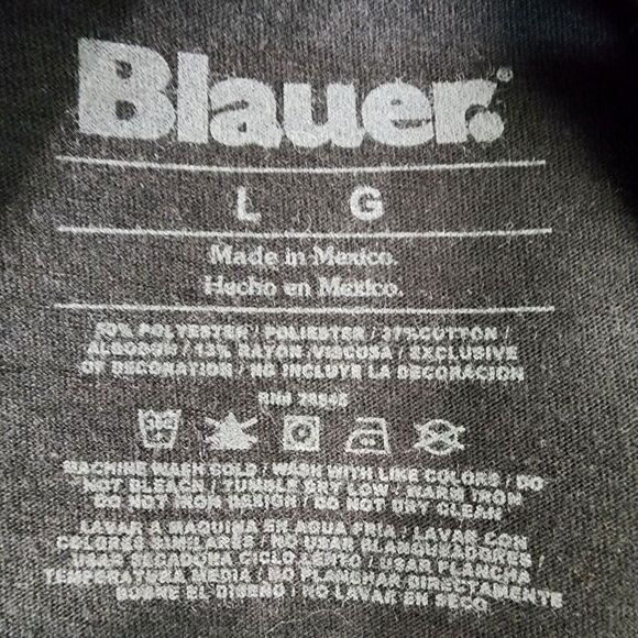 Blauer T Shirt Mens Size Large Black Graphic Print Skull Serious Protection - Picture 6 of 6